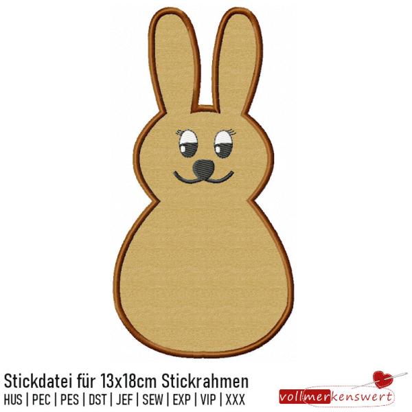 Stickdatei Hasen - Applikation für 13x18cm Stickrahmen S012-00